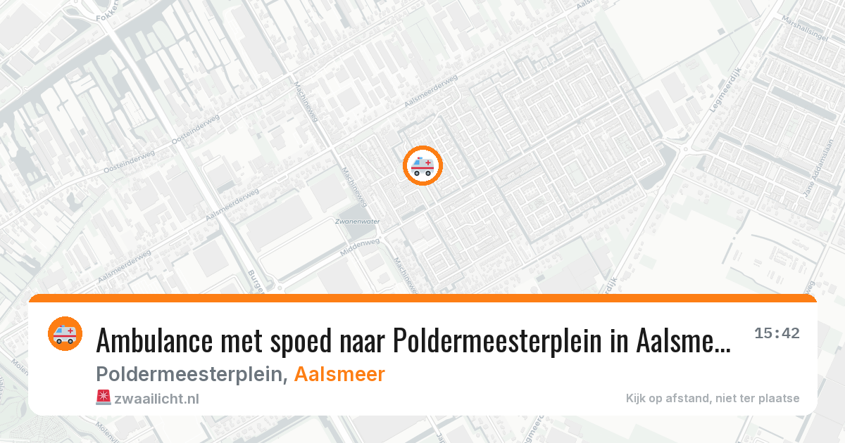 Ambulance met spoed naar Poldermeesterplein in Aalsmeer — 1 apr 2026