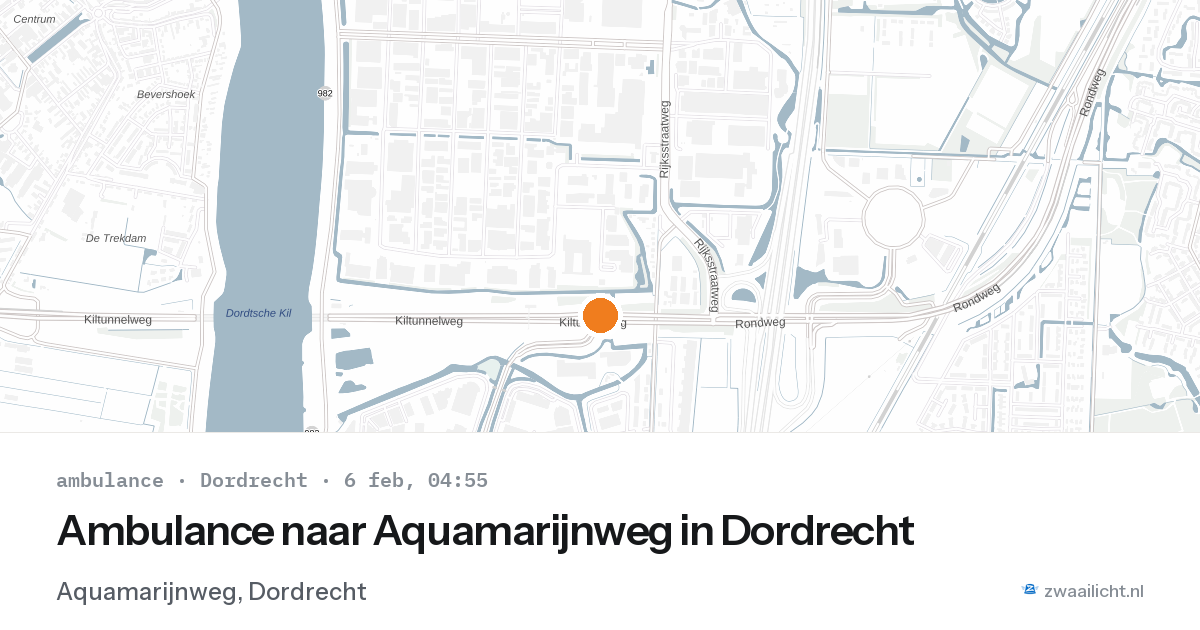Ambulance naar Aquamarijnweg in Dordrecht — 6 feb 2026