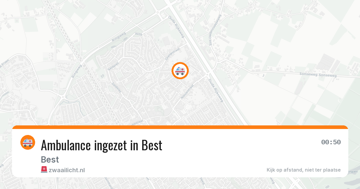 Ambulance ingezet in Best — 10 aug 2026