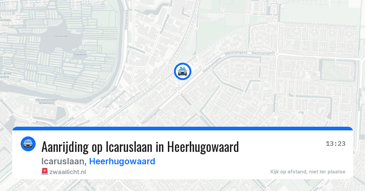 Aanrijding op Icaruslaan in Heerhugowaard — 19 jun 2026