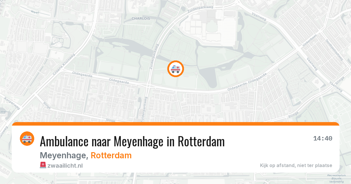 Ambulance naar Meyenhage in Rotterdam — 12 apr 2026