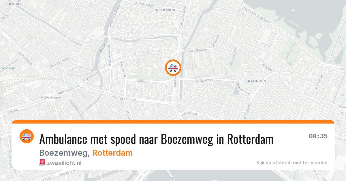 Ambulance met spoed naar Boezemweg in Rotterdam — 25 jun 2026