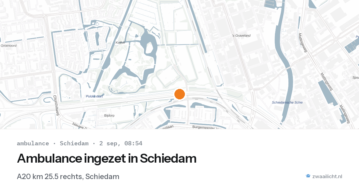 Ambulance ingezet in Schiedam — 2 sep 2026