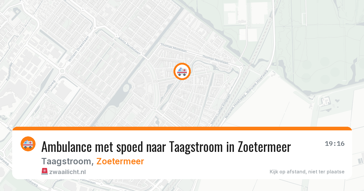 Ambulance met spoed naar Taagstroom in Zoetermeer — 22 jun 2026