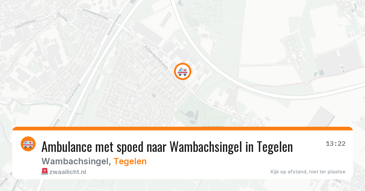 Ambulance met spoed naar Wambachsingel in Tegelen — 28 jul 2026