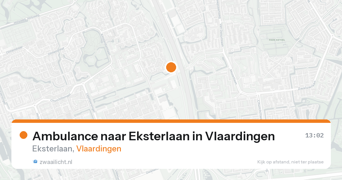 Ambulance naar Eksterlaan in Vlaardingen — 24 aug 2026