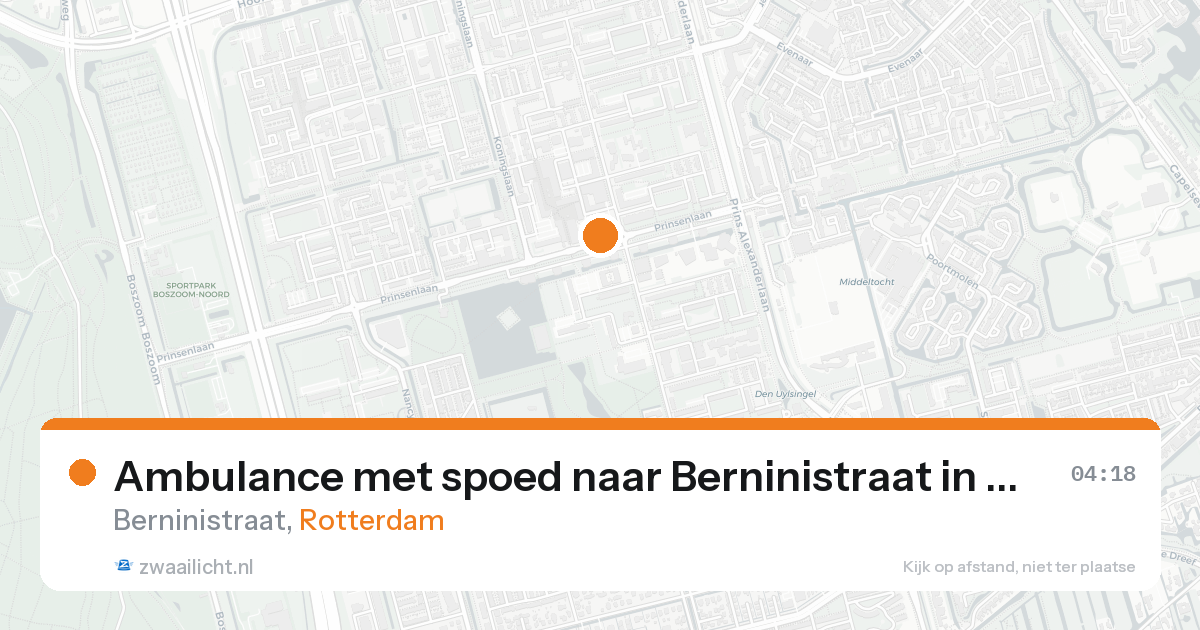Ambulance met spoed naar Berninistraat in Rotterdam — 31 jan 2026