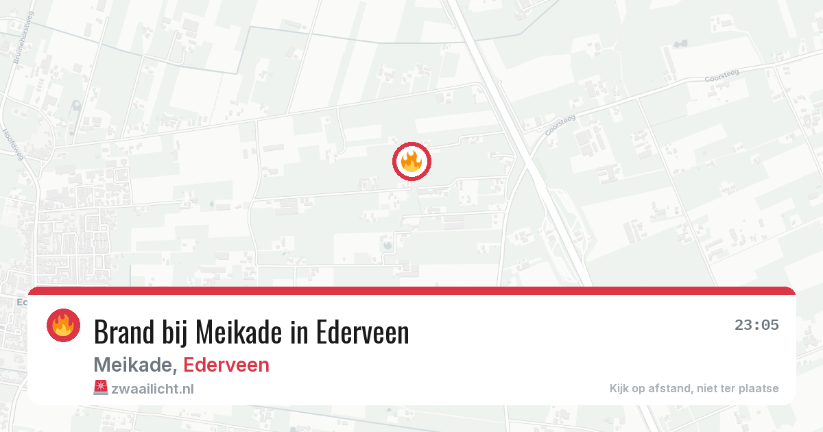 Brand bij Meikade in Ederveen — 1 jun 2026