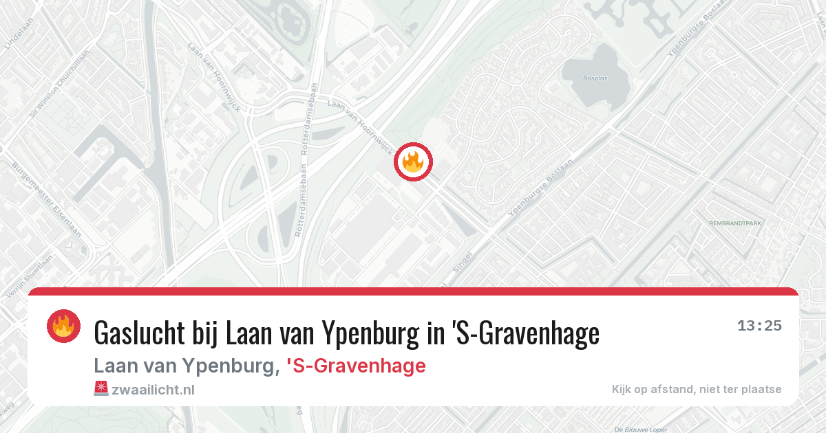 Gaslucht bij Laan van Ypenburg in 'S-Gravenhage — 20 apr 2026
