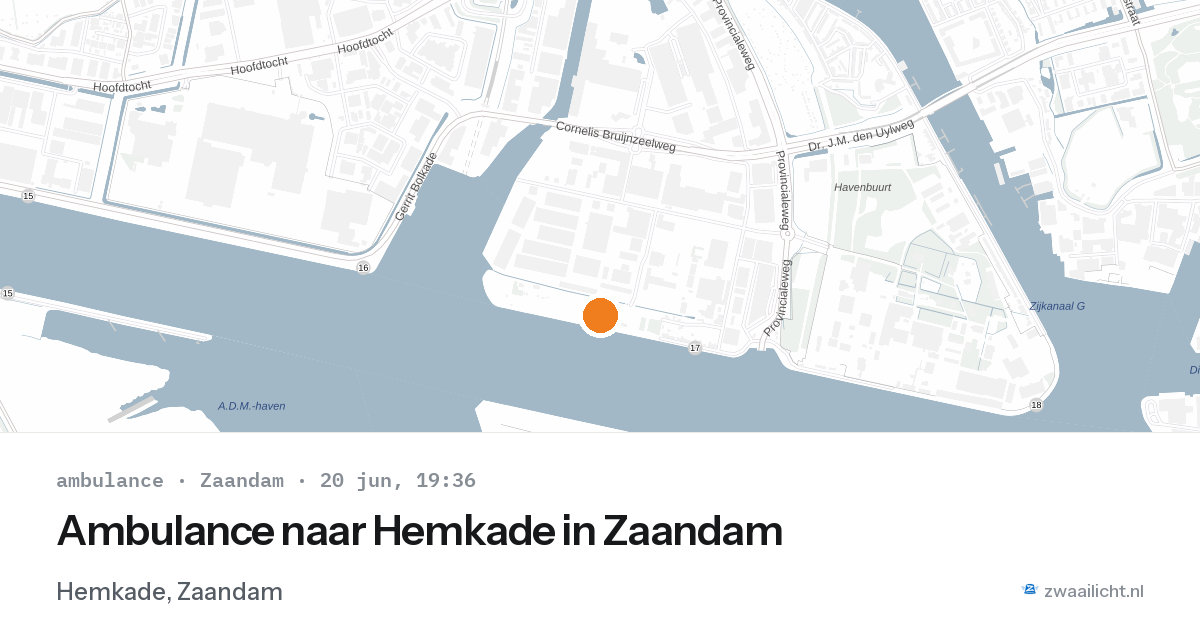 Ambulance naar Hemkade in Zaandam — 20 jun 2026