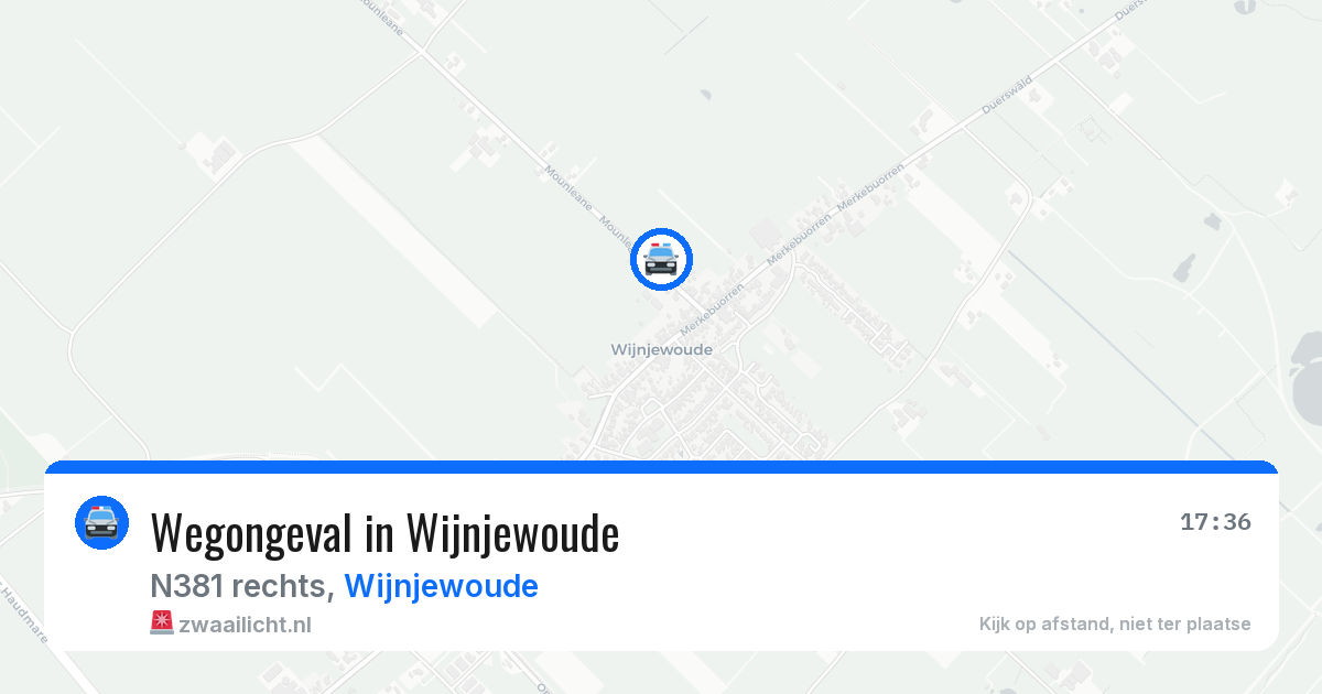 Wegongeval in Wijnjewoude — 1 mei 2026