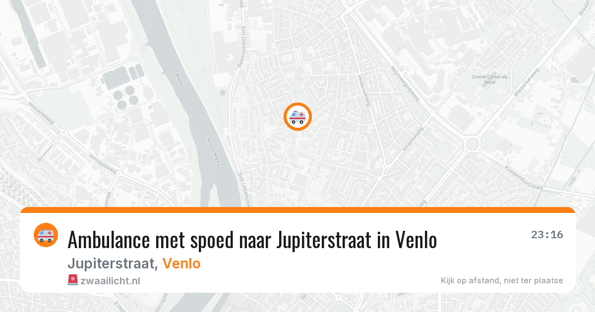 Ambulance met spoed naar Jupiterstraat in Venlo — 31 jul 2026