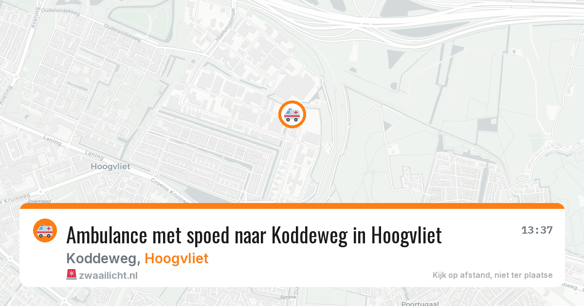 Ambulance met spoed naar Koddeweg in Hoogvliet — 3 jun 2026