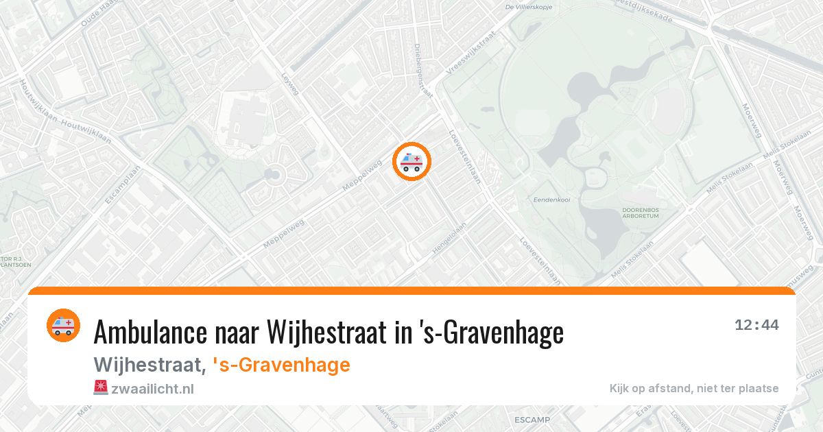 Ambulance naar Wijhestraat in 's-Gravenhage — 19 jun 2026