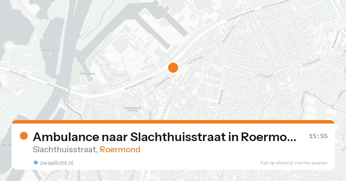 Ambulance naar Slachthuisstraat in Roermond — 25 aug 2026