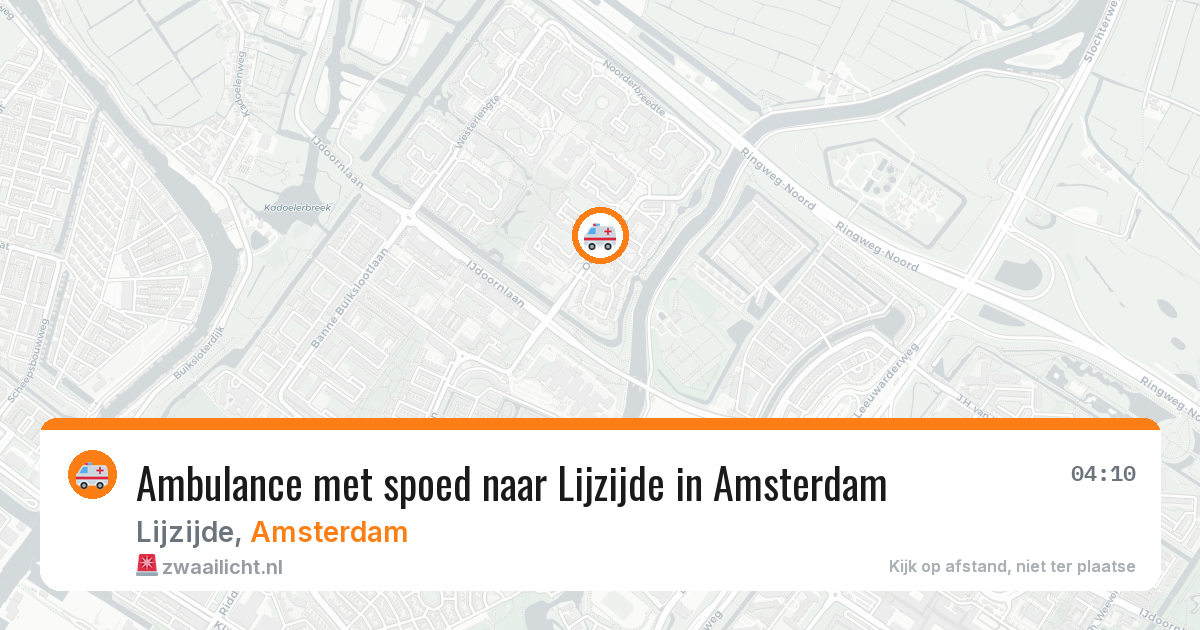 Ambulance met spoed naar Lijzijde in Amsterdam — 17 mrt 2026