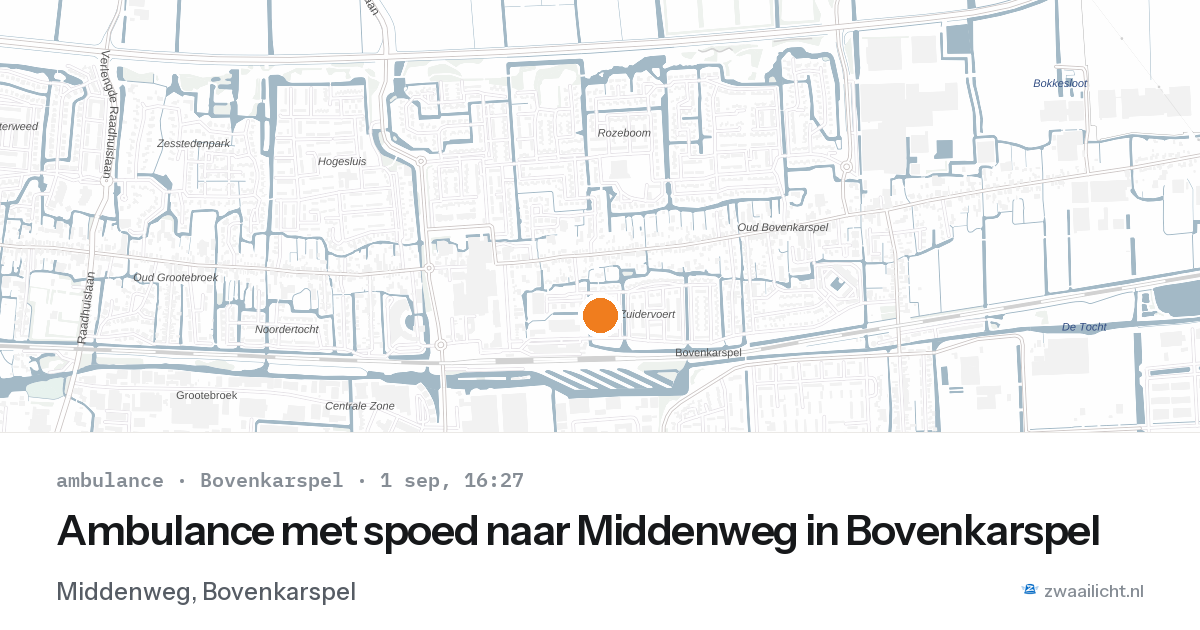 Ambulance met spoed naar Middenweg in Bovenkarspel — 1 sep 2026