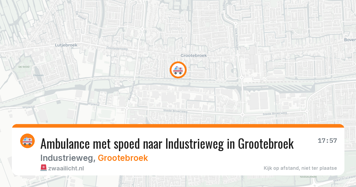 Ambulance met spoed naar Industrieweg in Grootebroek — 26 mei 2026