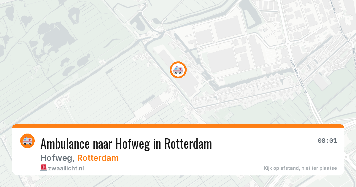 Ambulance naar Hofweg in Rotterdam — 18 jul 2026