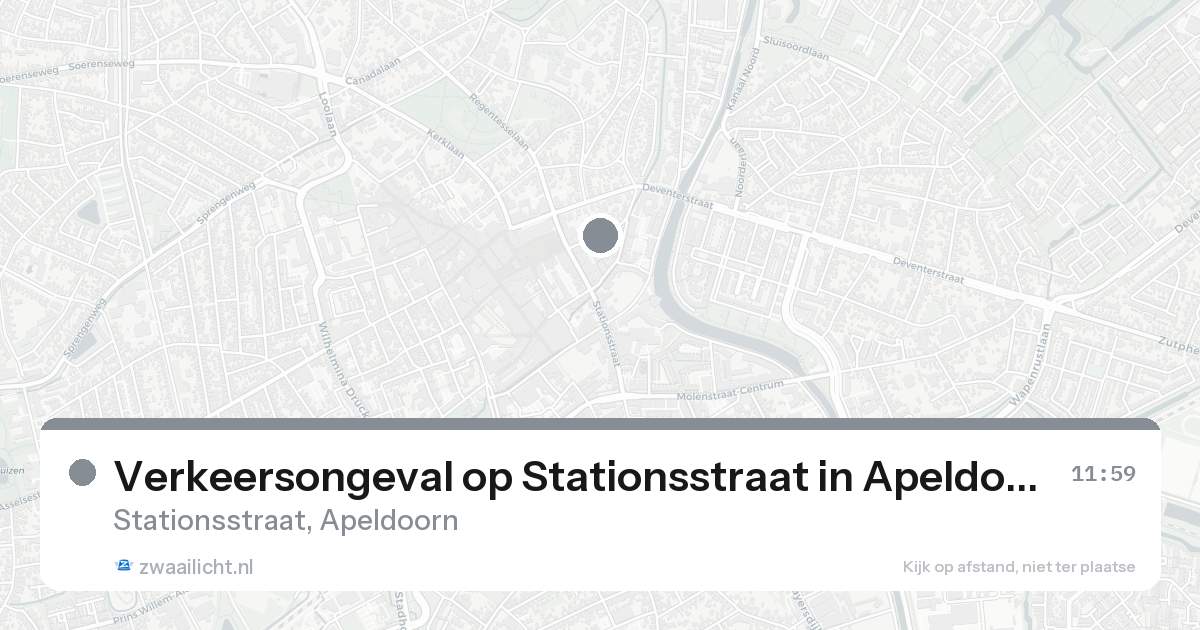 Verkeersongeval op Stationsstraat in Apeldoorn — 22 aug 2026
