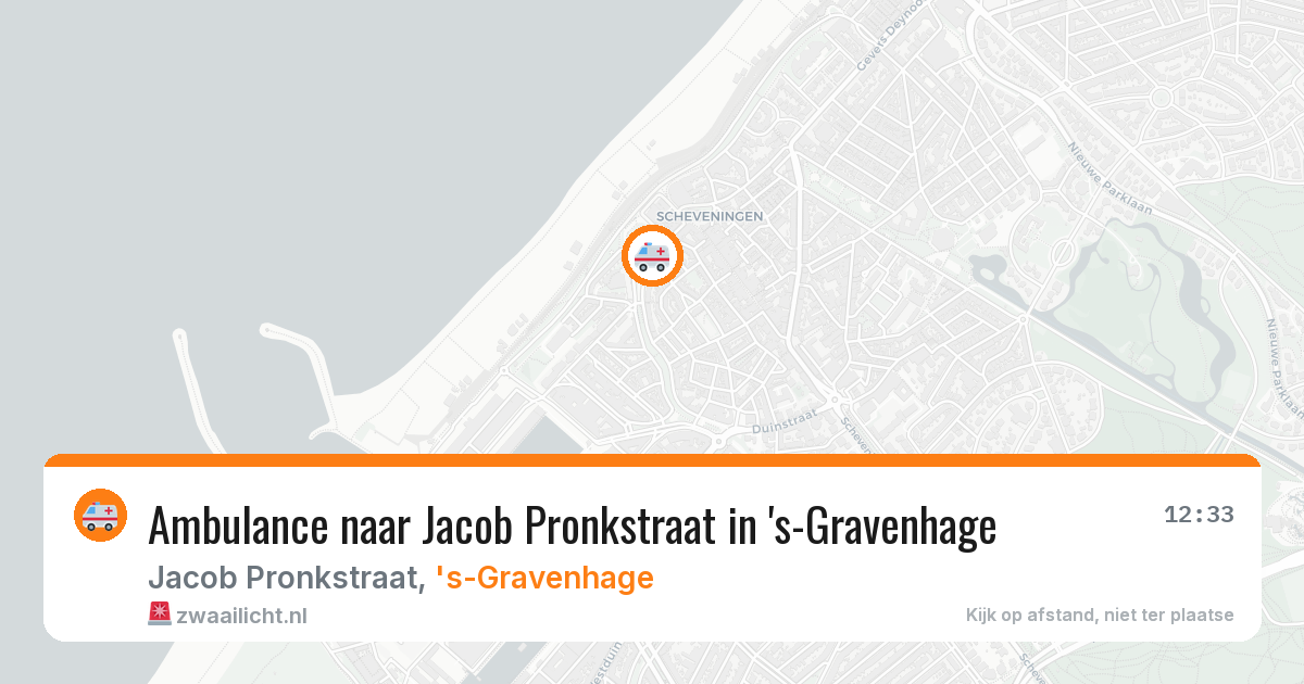 Ambulance naar Jacob Pronkstraat in 's-Gravenhage — 16 mrt 2026