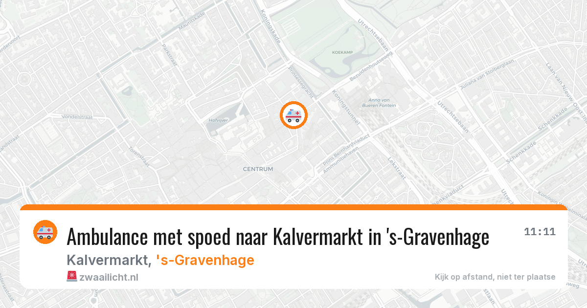 Ambulance met spoed naar Kalvermarkt in 's-Gravenhage — 5 aug 2026