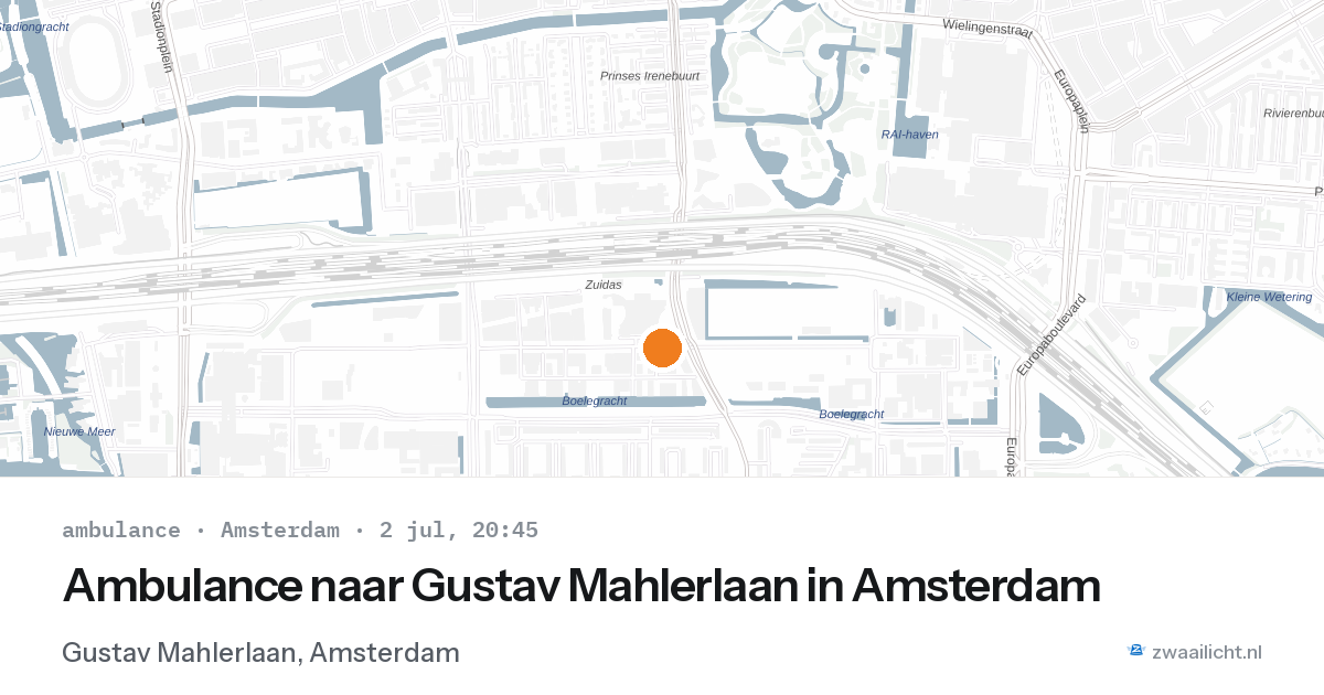 Ambulance naar Gustav Mahlerlaan in Amsterdam — 2 jul 2026