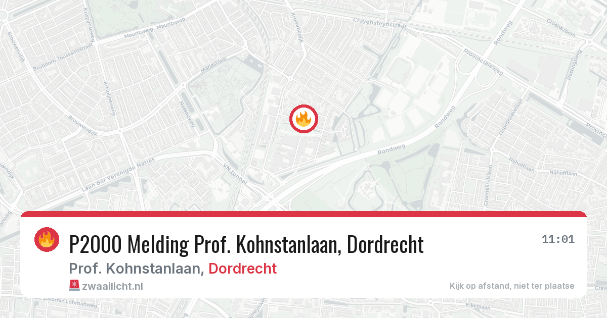 P2000 Melding Prof. Kohnstanlaan, Dordrecht — 17 jun 2026