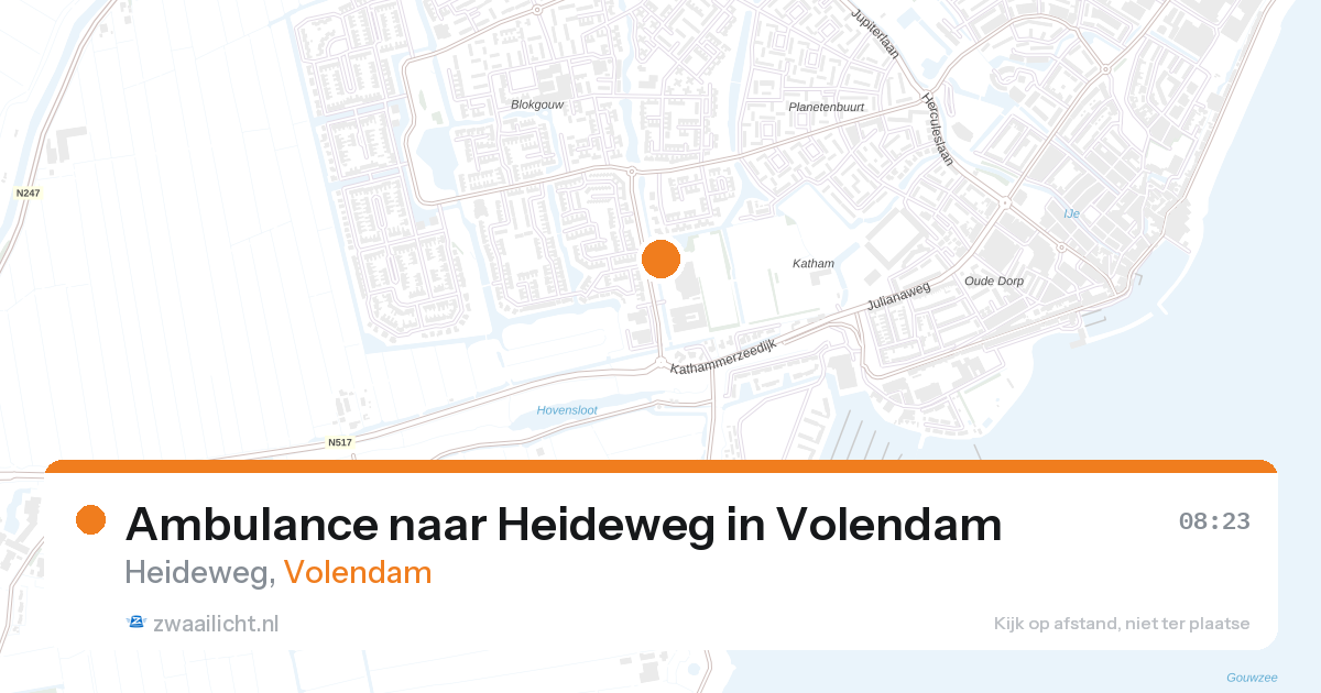 Ambulance naar Heideweg in Volendam — 28 aug 2026