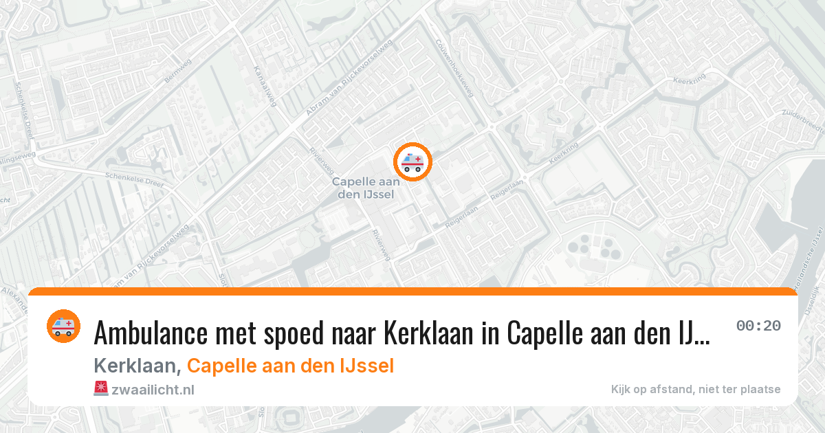 Ambulance met spoed naar Kerklaan in Capelle aan den IJssel — 13 jun 2026