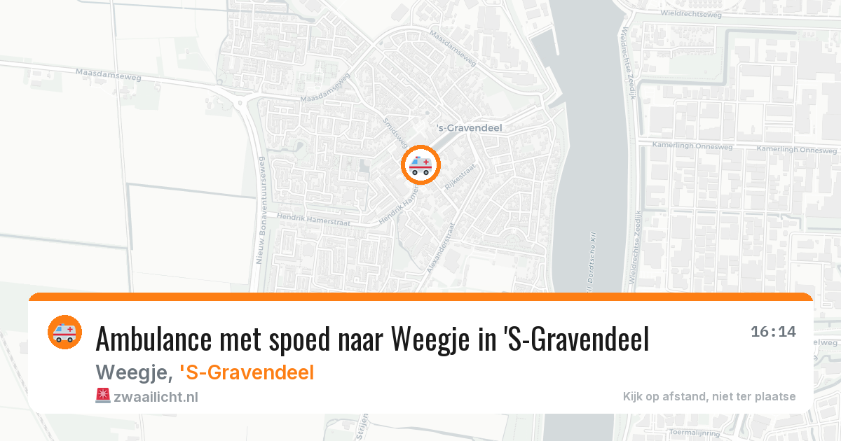 Ambulance met spoed naar Weegje in 'S-Gravendeel — 12 aug 2026
