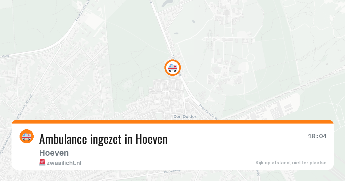 Ambulance ingezet in Hoeven — 30 jan 2026