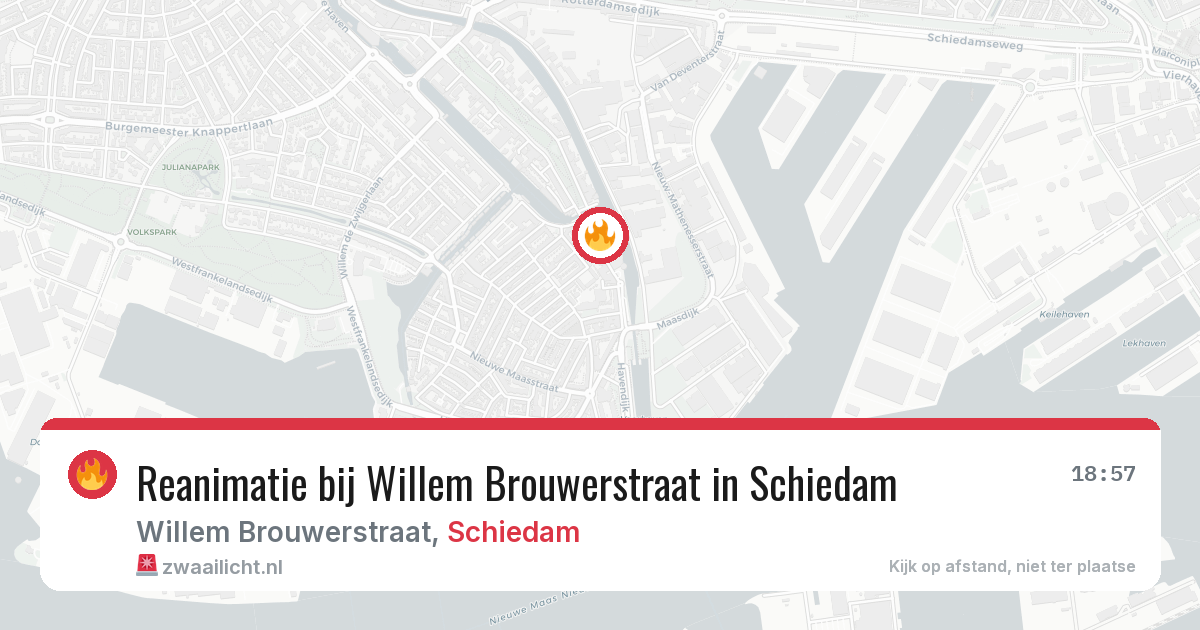 Reanimatie bij Willem Brouwerstraat in Schiedam — 8 apr 2026