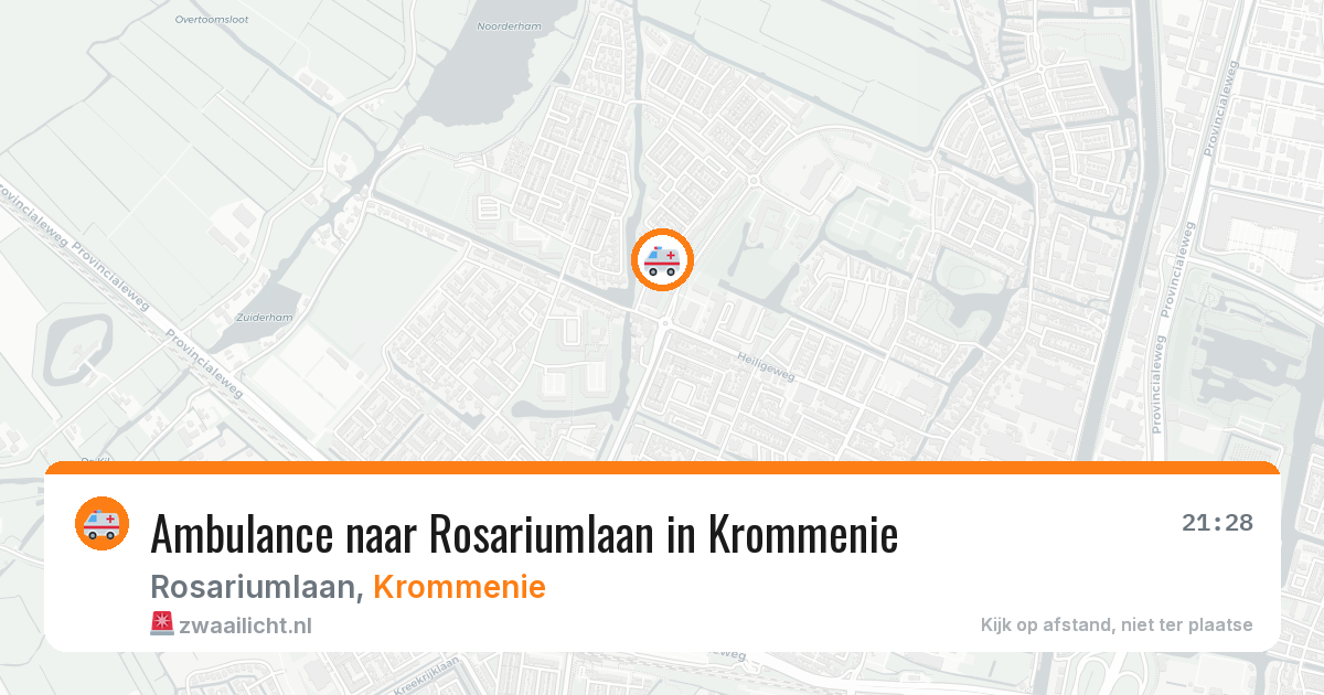 Ambulance naar Rosariumlaan in Krommenie — 8 jul 2026