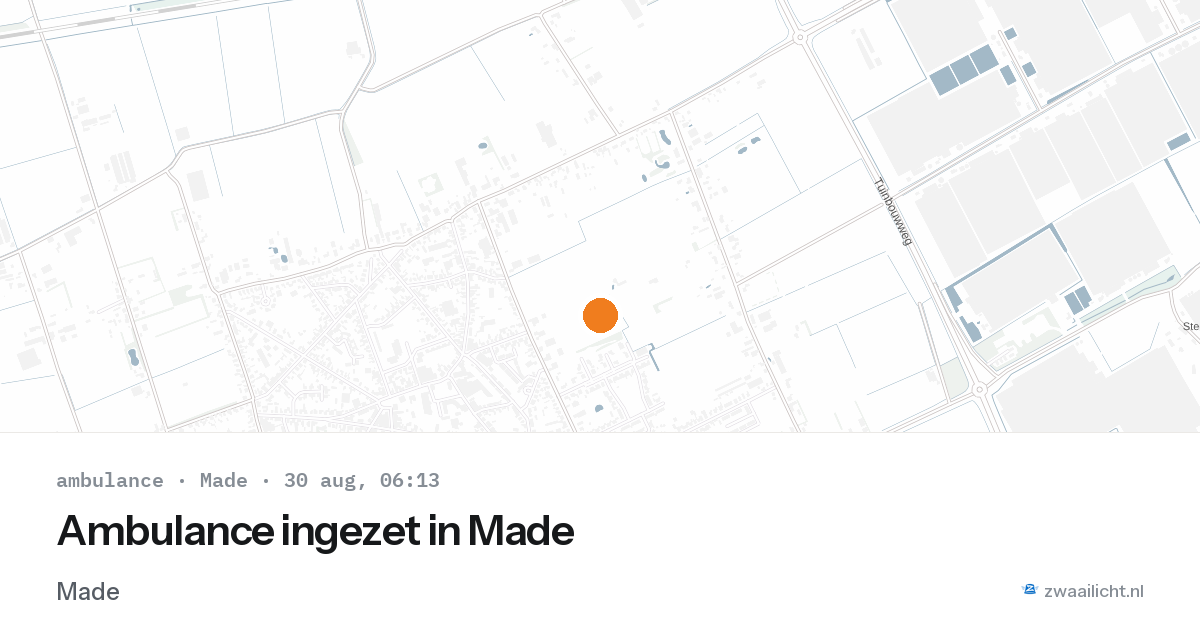 Ambulance ingezet in Made — 30 aug 2026