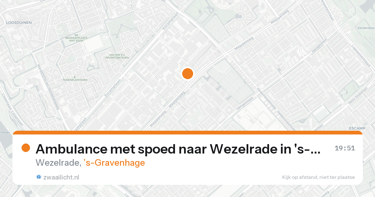 Ambulance met spoed naar Wezelrade in 's-Gravenhage — 21 aug 2026