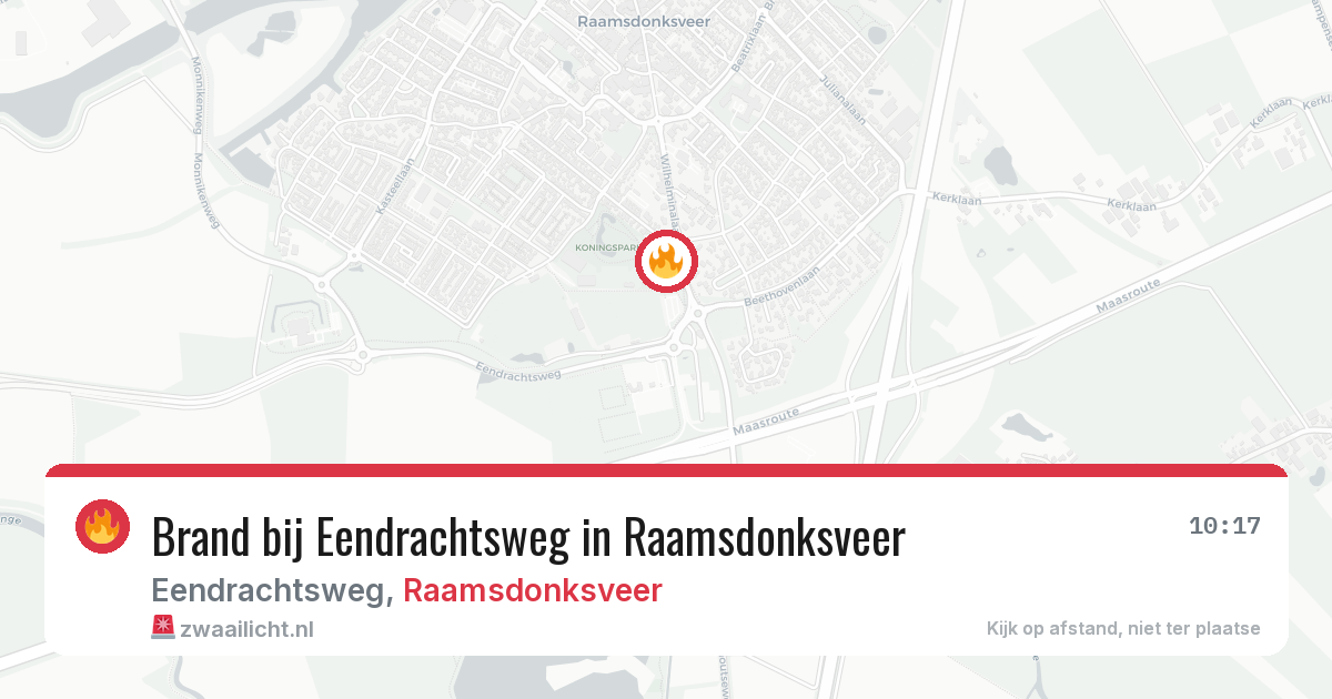 Brand bij Eendrachtsweg in Raamsdonksveer — 7 jul 2026