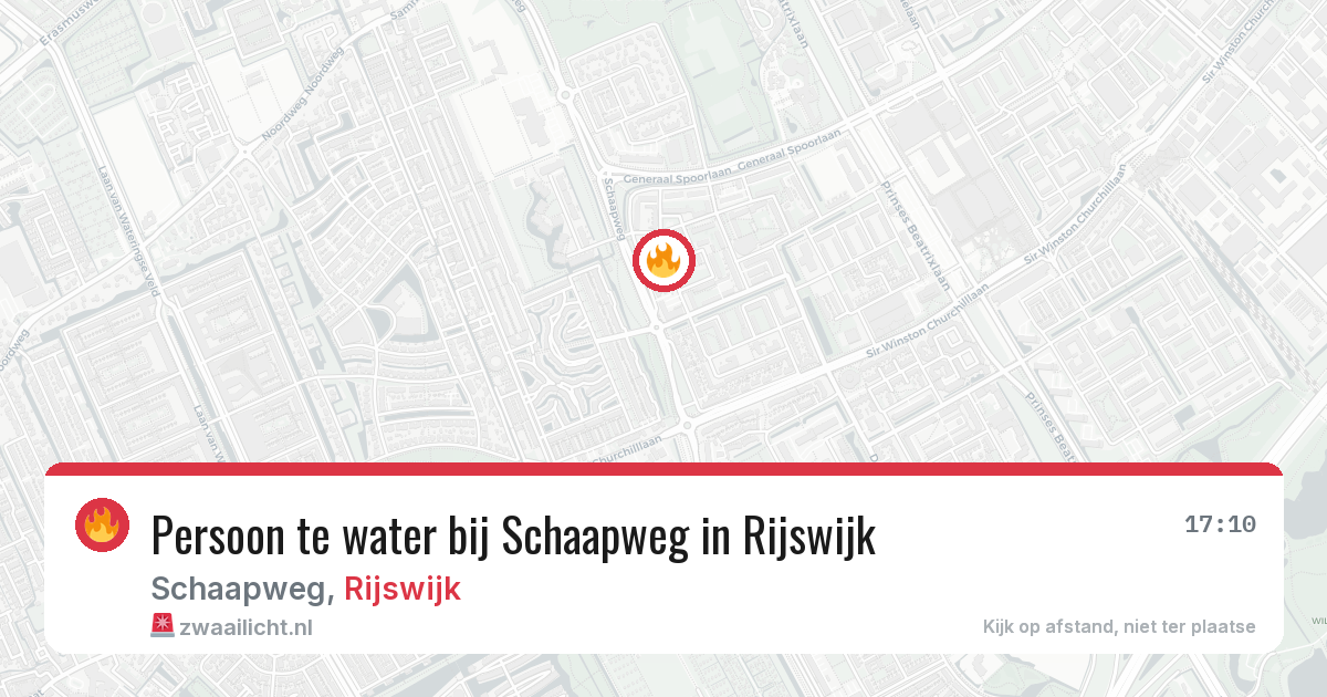 Persoon te water bij Schaapweg in Rijswijk — 26 jul 2026
