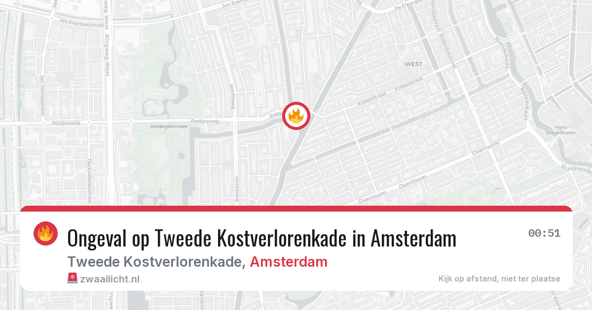 Ongeval op Tweede Kostverlorenkade in Amsterdam — 10 mrt 2026