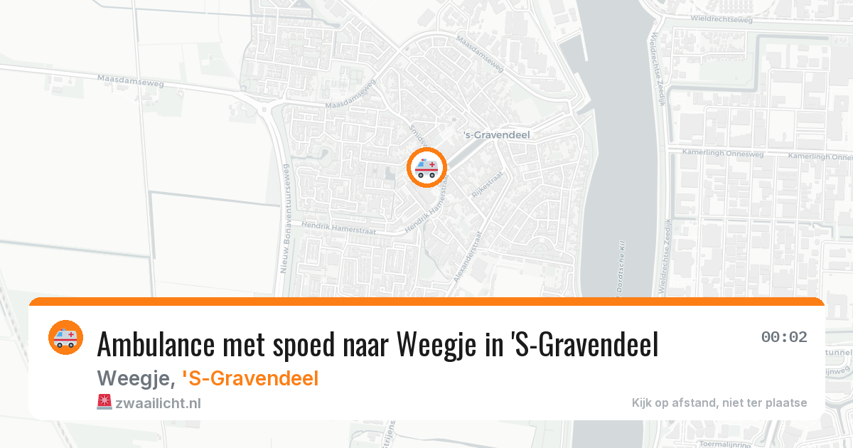 Ambulance met spoed naar Weegje in 'S-Gravendeel — 24 mrt 2026
