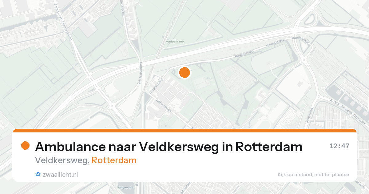 Ambulance naar Veldkersweg in Rotterdam — 23 aug 2026