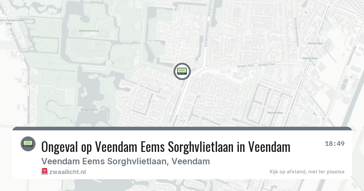Ongeval op Veendam Eems Sorghvlietlaan in Veendam — 9 feb 2026