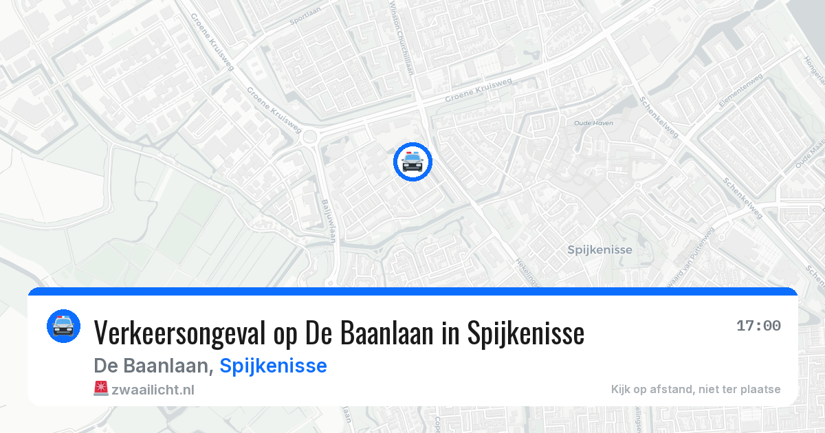 Verkeersongeval op De Baanlaan in Spijkenisse — 15 jun 2026