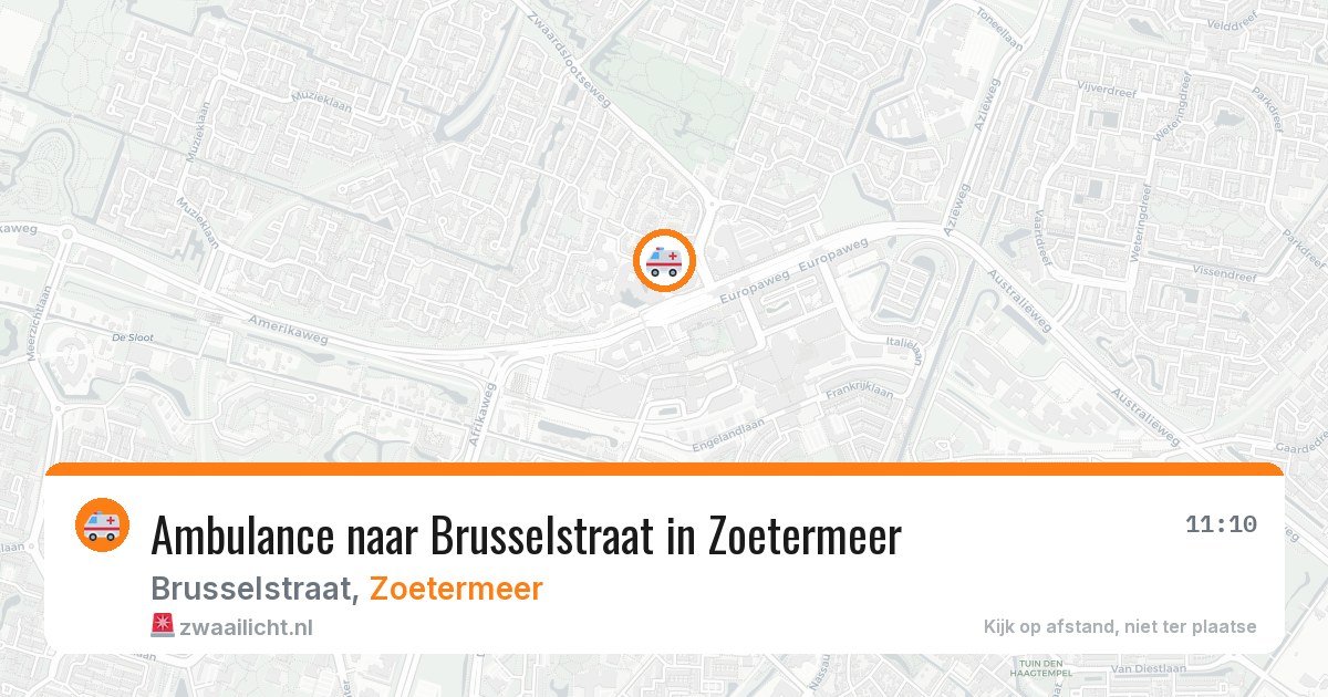 Ambulance naar Brusselstraat in Zoetermeer — 31 mrt 2026