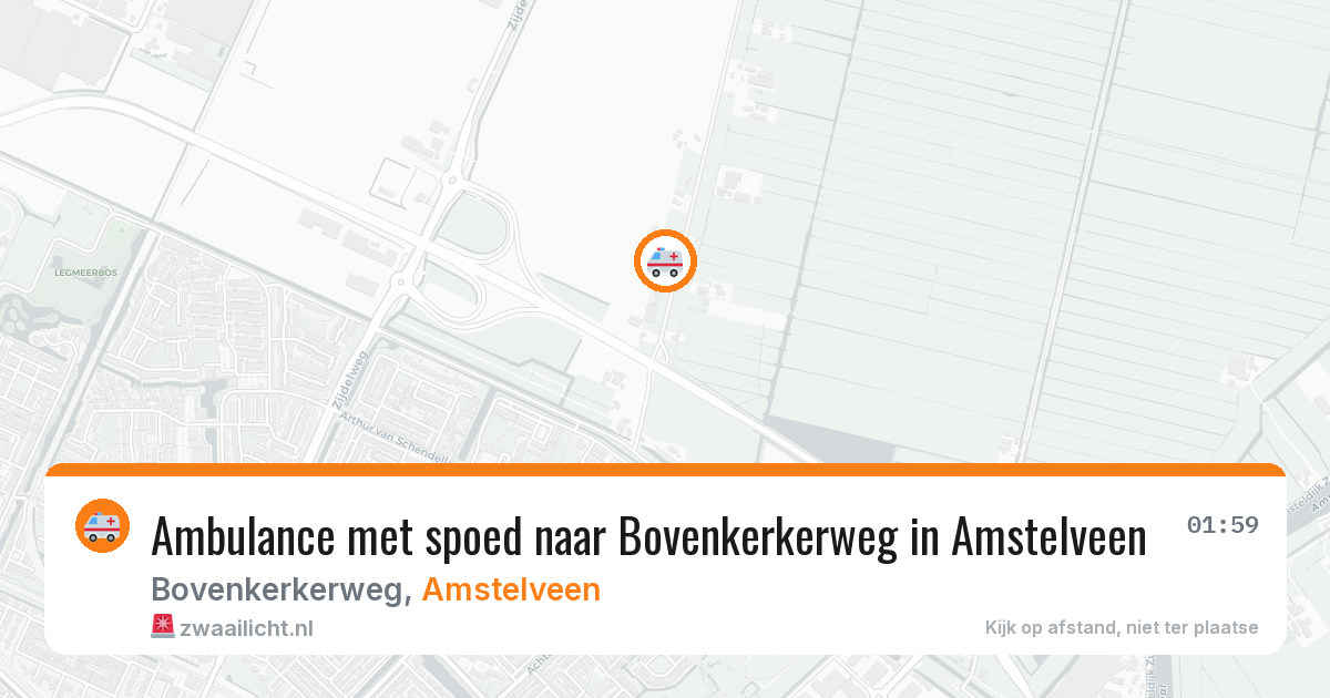 Ambulance met spoed naar Bovenkerkerweg in Amstelveen — 13 jun 2026