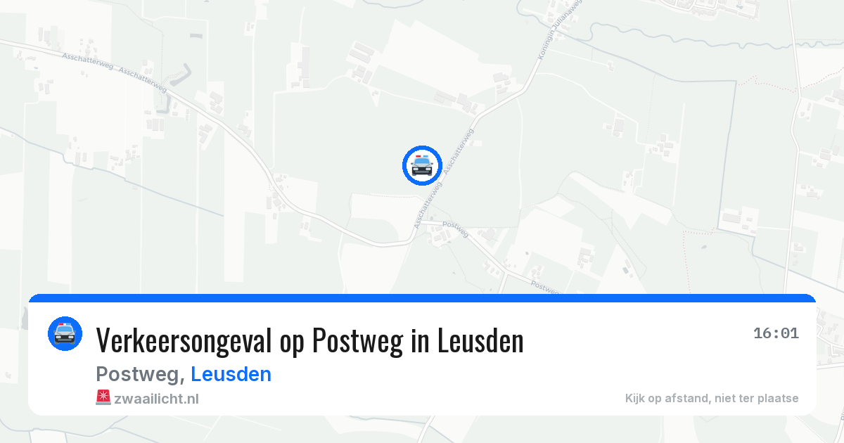 Verkeersongeval op Postweg in Leusden — 12 feb 2026