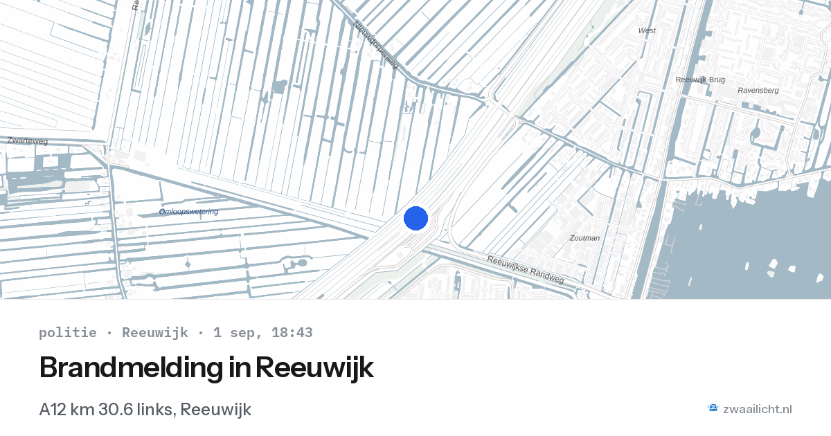 Brandmelding in Reeuwijk — 1 sep 2026