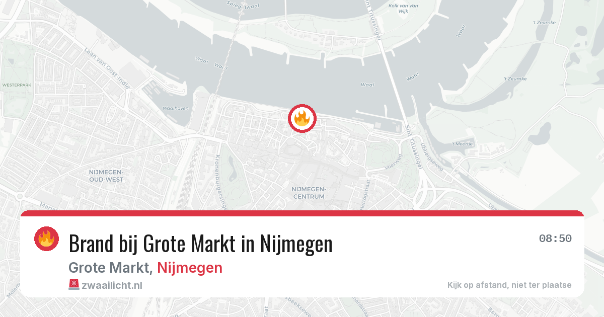 Brand bij Grote Markt in Nijmegen — 11 jun 2026