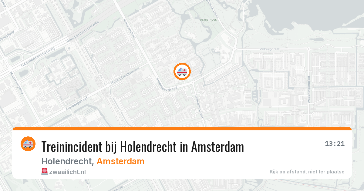Treinincident bij Holendrecht in Amsterdam — 8 jul 2026