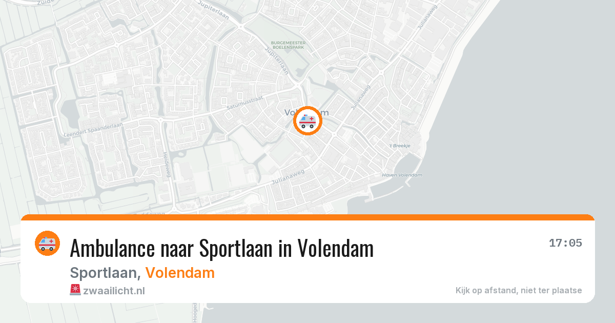 Ambulance naar Sportlaan in Volendam — 2 aug 2026